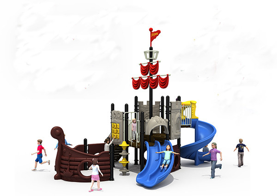 دو لاین اسلاید کودکان تجهیزات زمین بازی پلاستیکی AntiUV برای پارک تفریحی