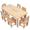 میز مبلمان کلاس مهد کودک چوبی با لبه گرد ایمنی